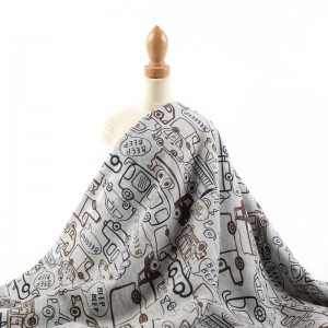 Maayo nga kalidad nga 32S CVC Combed Cotton polyester knitted print French fleece Tela