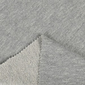 मध्यम तौल कस्टम कलर फरक रंग CVC 60% C 40% P कपास पलिएस्टर फ्रेन्च टेरी बुनेको कपडा हुडीका लागि