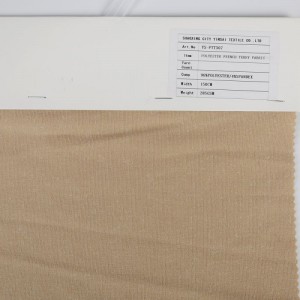 Tela de tela de rizo francès de polièster spandex de jersei individual per a dessuadores amb caputxa