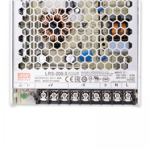 Meanwell LRS-200-5 LED-kytkin 5V 40A virtalähde