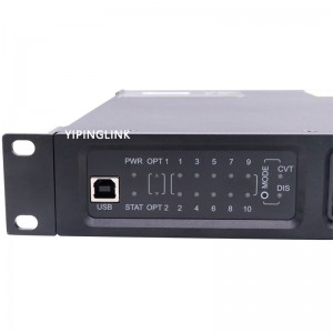 Convertidor de fibra 10G de mode únic Novastar CVT10-S amb 10 sortides RJ45 per a pantalla LED