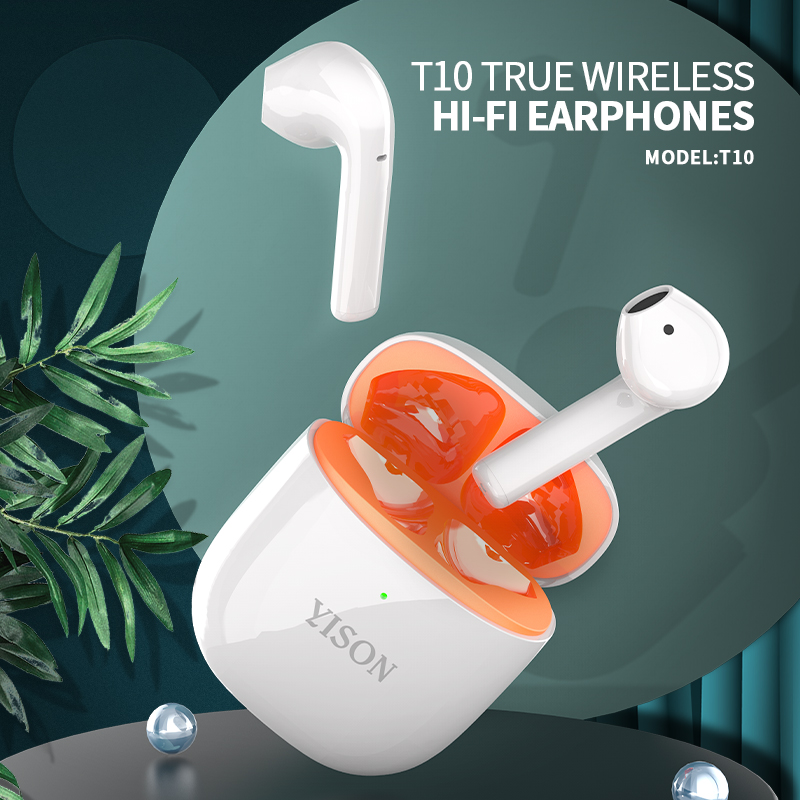 Yison новае паступленне TWS T10 навушнікі bluetooth бесправадныя навушнікі для аптовага продажу