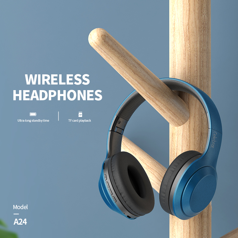ຂາຍສົ່ງສະເຫຼີມສະຫຼອງ A24 Stable Signal Heavy Bass Wireless Headphone Featured Image