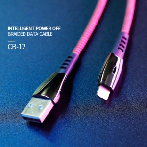 Завод CB-12 USB кабель тибындагы C тиз зарядлы мәгълүмат кабель