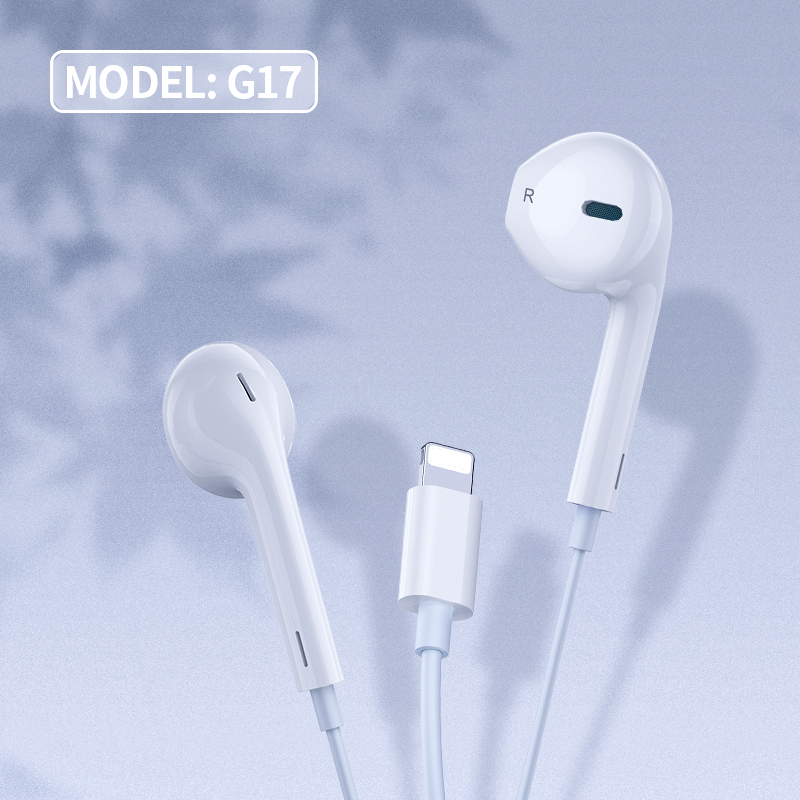 မူရင်း In- နားစတီရီယိုအသံအသံအသံအီးပန်းပွင့် Bluetooth iPhone Wired Earphone နားကြပ်နား G17