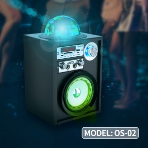 Super Bass Celebrat OS-02 сыртқы қуатты DJ сымсыз LED кешке арналған Bluetooth динамигі