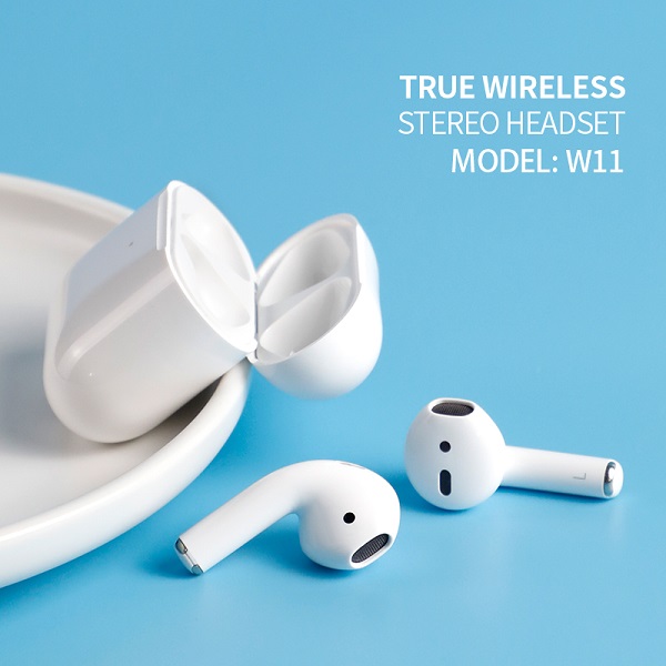 Yison New Arrival W11 Mini TWS Touch Control True Wireless Headset dengan Cas Pengecas