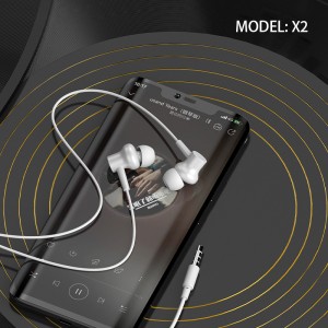Nová verze Yison handsfree Yison X2 kabelová stereo sluchátka do uší 3,5 mm