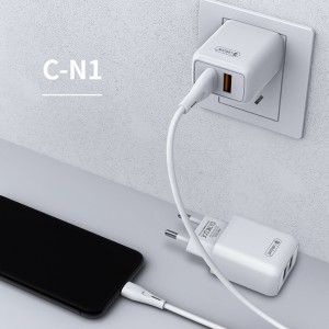 Iċċarġjar Mgħaġġel USB Tip C Celebrat C-N1 Ċarġer tal-ħajt tat-telefown ċellulari