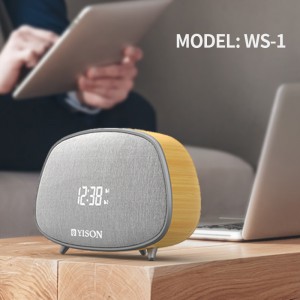 Yison New Arrival WS-1 speaker portable wireless speaker with ໂມງປຸກ
