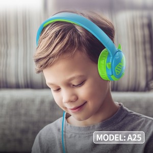 Novos fones de ouvido estéreo para crianças comemorativos A25 Fordable Over Ear