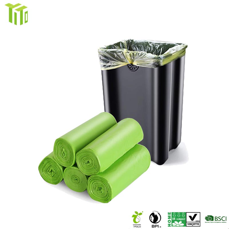 Bolsas de lixo PLA + PBAT 100% compostables e biodegradables |YITO