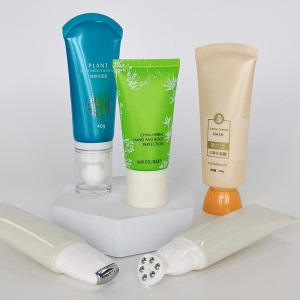 Fábrica de força produz tubo de embalagem cosmética para lavagem facial e escova de silicone de massagem com tubo multifuncional de bola