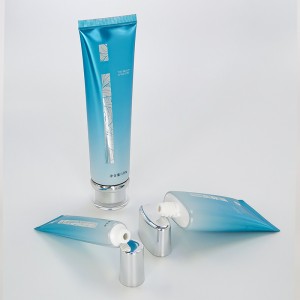 прыгожы алюмініева-пластыкавы цюбік для ўпакоўкі зубной пасты з індывідуальным лагатыпам