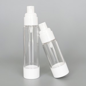 15 मिली 30 मिली 50 मिली 100 मिली व्हॅक्यूम प्लास्टिक अॅल्युमिनियम कॉस्मेटिक एअरलेस बाटली फेस क्रीम एअरलेस स्प्रे पंप बाटली