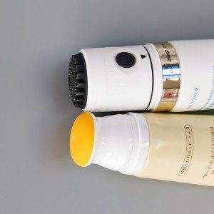 Engros tom 30ml 50ml 100ml 150ml hvid plast PE kosmetisk squeeze print tube med flip top cover