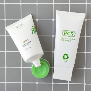 Packaging Facial Kuchenesa Muviri Lotion Spa Cosmetic Tube Eco-inoshamwaridzika 100% Recycle PCR cosmetic packaging mudziyo