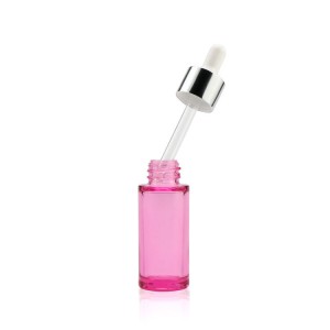 Nuovo arrivo 20ml petg confezione rotonda vuota bottiglie contagocce in plastica rosa blu gocciolamento di oli essenziali