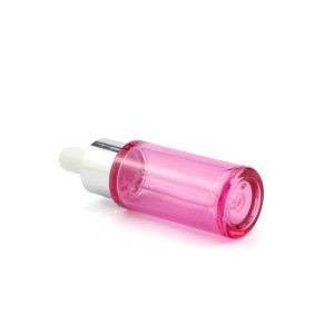 Nova chegada 20ml petg embalagem redonda vazia frascos conta-gotas de plástico rosa azul gotejamento de óleos essenciais
