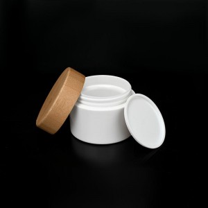 15ml 30ml 50ml 100ml White Cream Jar Biodegradable PLA Cream Jar Spray Lotion Pump Cosmetic Container set mei bamboe lid