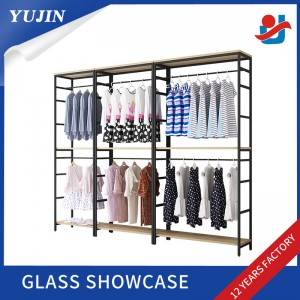 Clothing store coat rack floor-standing shelf display rack shopping mall plate storage hanger
