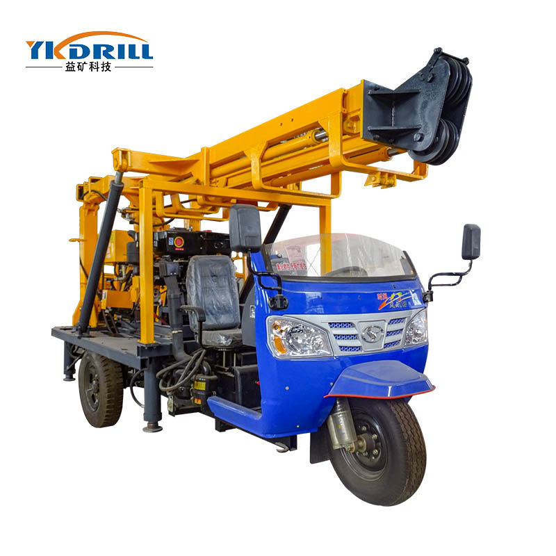 YKL-200 Mobile water well drilling rig Tricycle water well drilling rig with cheap price level