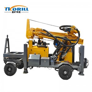 Wholesale China Well Drilling Rig Factory Quotes - Portable Full Hydraulic Wheel Type Trailer Truck Mounted Rock Core Pneumatic Borehole Pile Casting Crawler Drill Water Well – YKDRILL