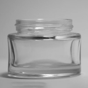 027 化粧品ボトル クリスタルホワイトガラス