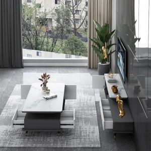 Mesa de centro de deseño de luxo para casa moderna de madeira