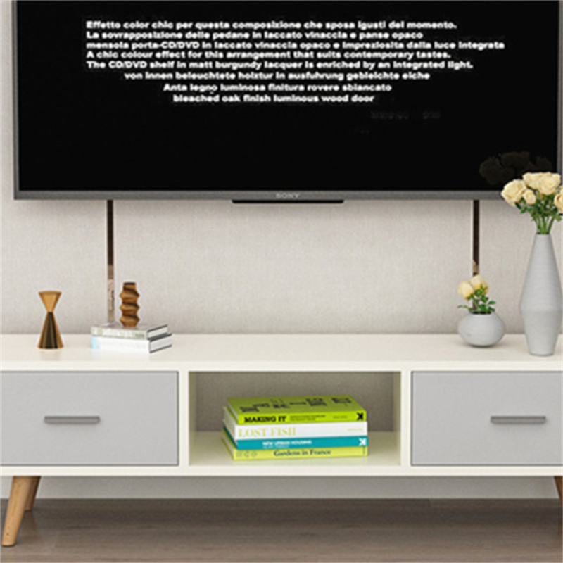 Moderne minimalistiese sitkamer ekonomiese TV-kas