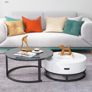 Luksuzna minimalistična pisarniška domača klubska mizica iz kovanega železa