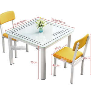 Boligmøbler Moderne Hærdet Transparent Glas Spisebord