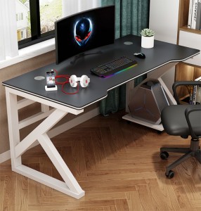 Μοντέρνο μινιμαλιστικό επιτραπέζιο υπνοδωμάτιο γραφείου υπολογιστή στο σπίτι