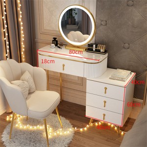Guļamistabas mēbeles ziemeļu luksusa stila kumode ar spoguli
