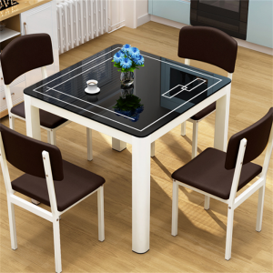 Kućni namještaj Moderni blagovaonski stol od kaljenog prozirnog stakla