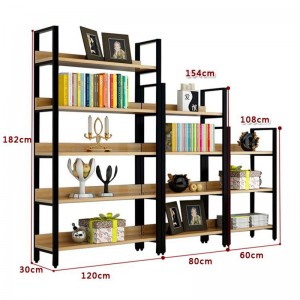 Dizajni modern i mobiljeve të shtëpisë raft librash prej druri
