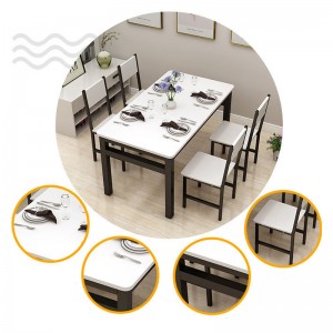 Komplet tavoline për dhomën e ngrënies me pllaka moderne luksoze