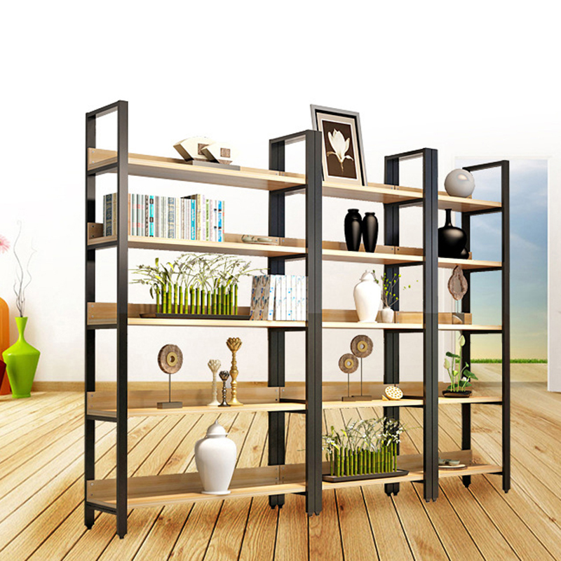 طراحی مبلمان منزل مدرن قفسه کتاب چوبی