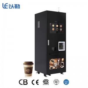 Automatisk varm- och iskaffeautomat med stor pekskärm