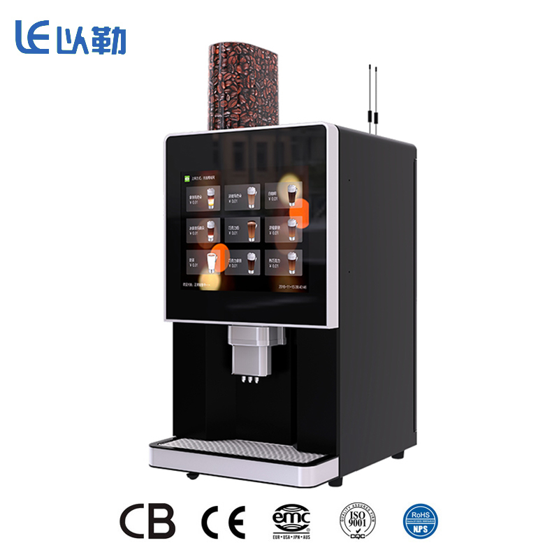 Máquina expendedora de café molido fresco tipo mesa inteligente con pantalla táctil grande o pequeña (4)