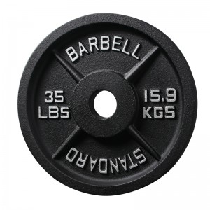 Factory Price For Weight Plates 50mm - Home Gym Commercial  Free Weight Black Cast Iron Barbell Weight Plates – Yunlingyu