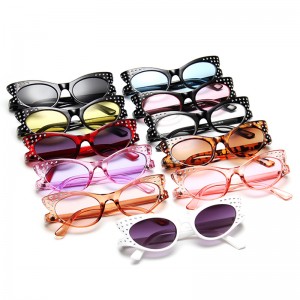 Cat Eye Rivet Retro Women Sunglasses 5069