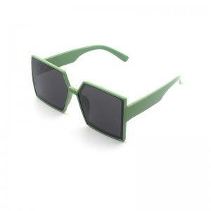 Large frame square trendy women sunglasses