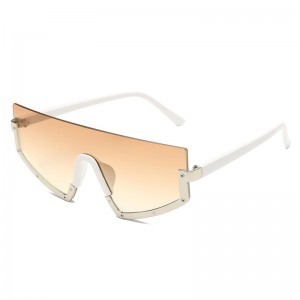 One-piece women half-frame fashion sunglasses