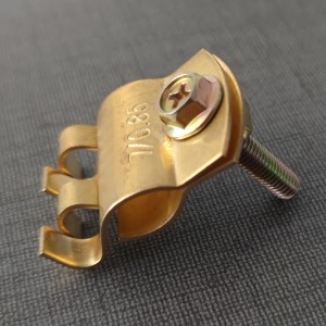 Factory Price Earthing System Fittings Grounding Connector Copper Earth Rod Clamp Copper Fibulae