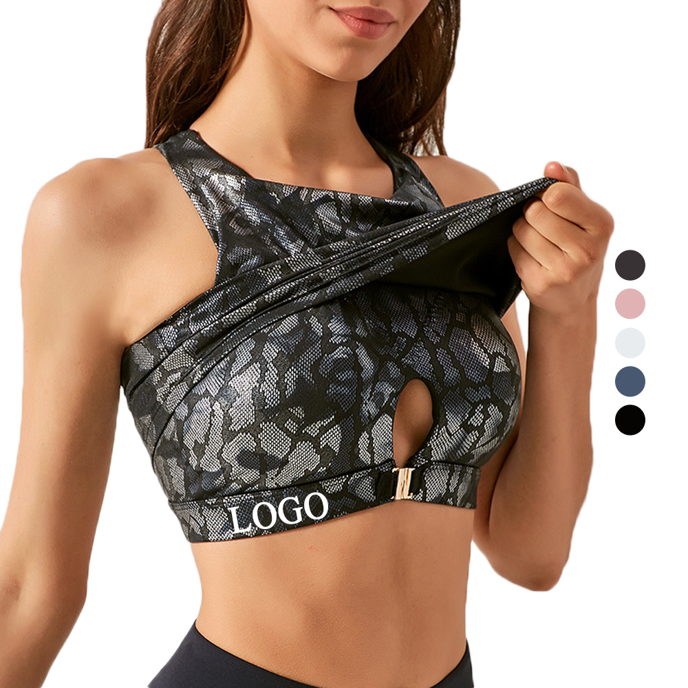 Wholesale Yoga Bra Top LOGO Printed Fitness Sports Wear Women Sports Bra Featured Image