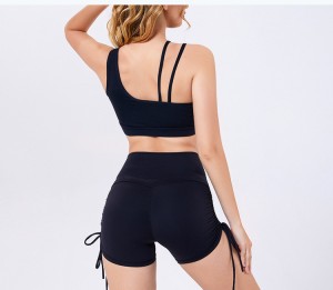 Summer Shorts Sexy Bra Two Piece Gym Workout Clothes Yoga Suit
