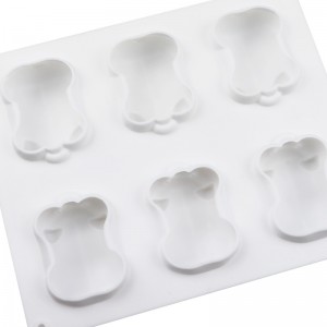 6 cavity mousse bahati nguruwe Silicone keki mold vitafunio mold