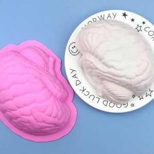 Molde de silicona para hornear con forma de cerebro creativo molde para hornear de cocina artesanal
