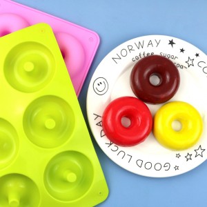 6 Cavity Donut Silikon Kakform DIY Snack Form